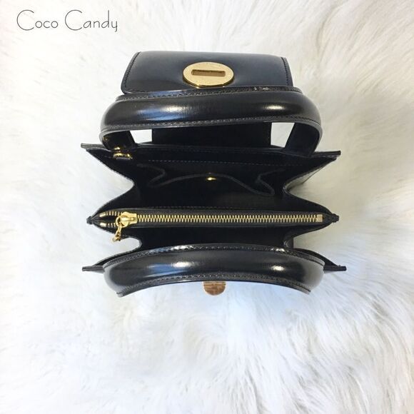 🔃Bulgari Black Leather Accordion Crossbody Bag - Picture 8 of 16